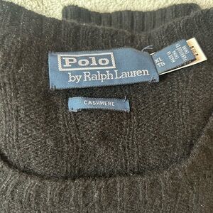Polo by Ralph Lauren Charcoal Cashmere Crewneck Sweater